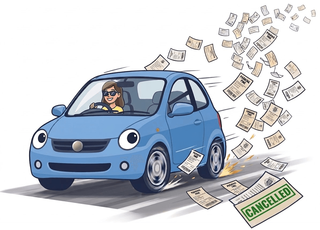 UK parking fine appeal service — car with a PCN ticket on the windshield